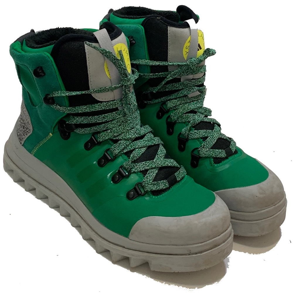 Adidas by Stella McCartney Green and Gray High-Top Hiking Boots